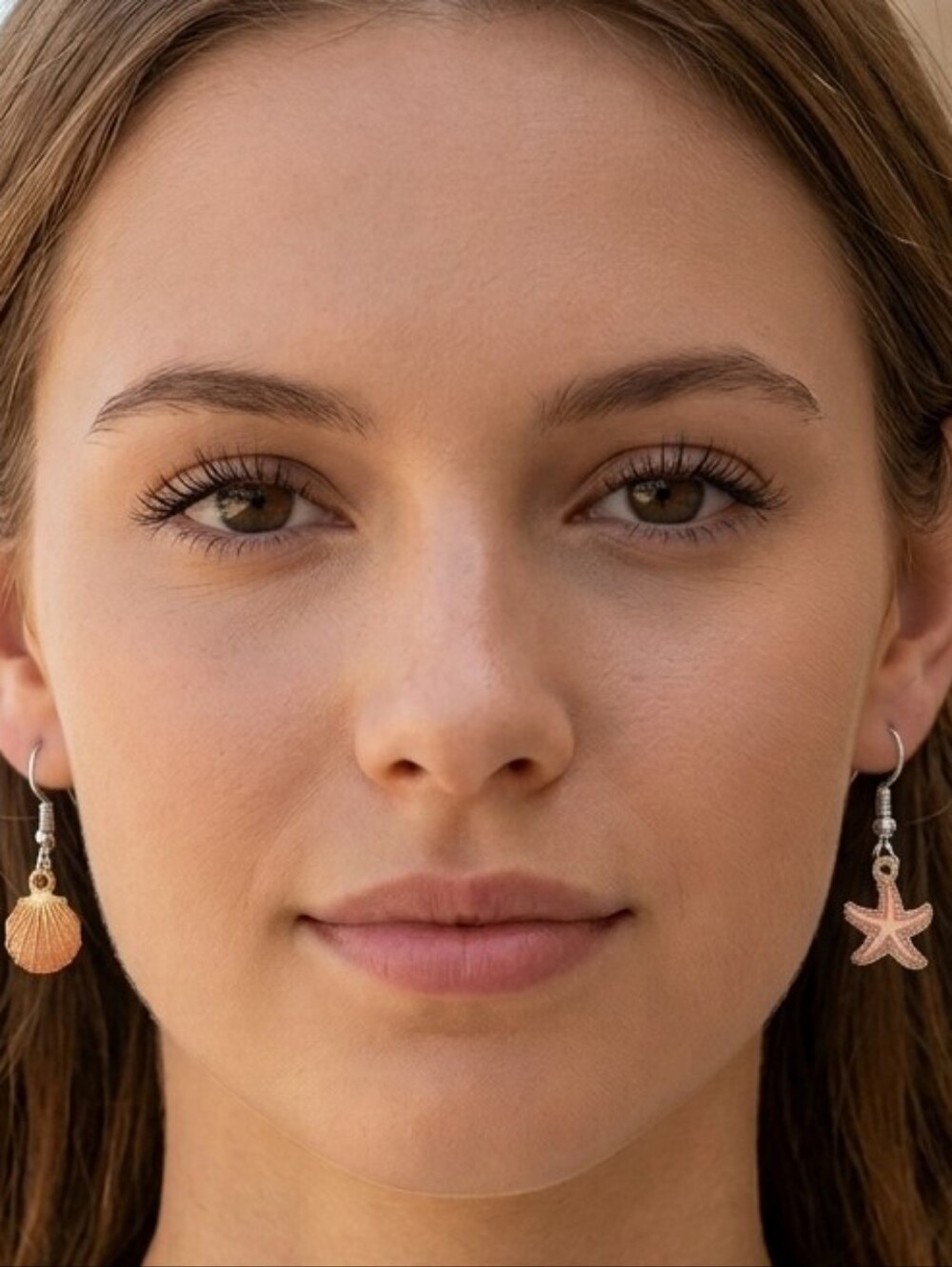 Beach Theme Seashell & Starfish Coastal Earrings